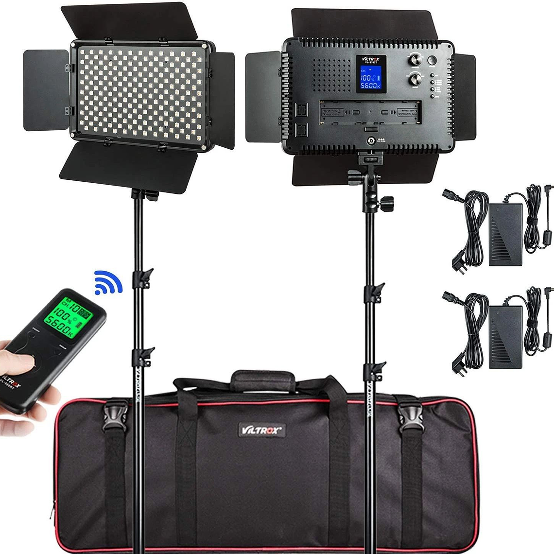 Viltrox VL-192 Bi-2 Kit 2 Luces Led Con Trípodes y Bolso 1