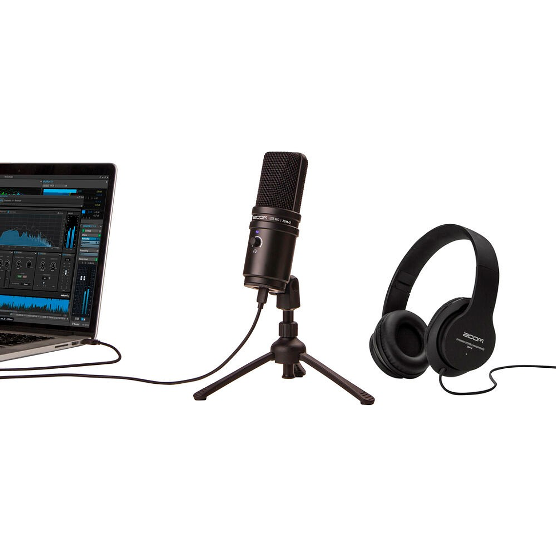 Zoom ZUM-2PMP Pack de Podcast Con Audífonos y Micrófono USB 13