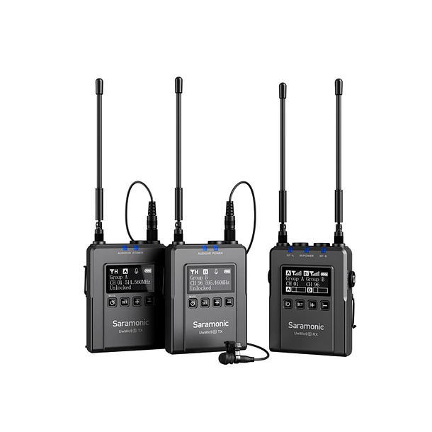 Saramonic UwMic9S k2 (TX + TX + RX) Kit con TX9S + TX9S + RX9S 1