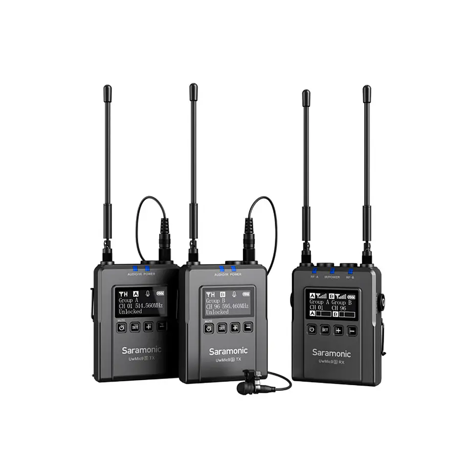 Saramonic UwMic9S k2 (TX + TX + RX) Kit con TX9S + TX9S + RX9S 1