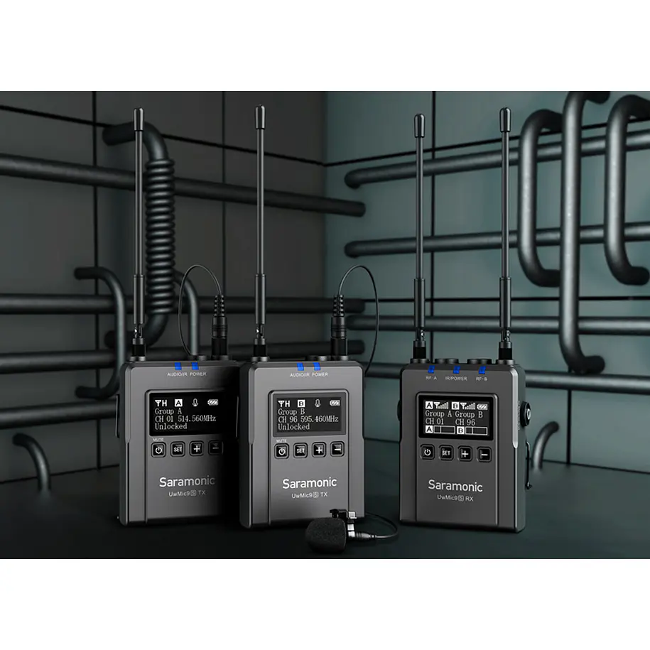 Saramonic UwMic9S k2 (TX + TX + RX) Kit con TX9S + TX9S + RX9S 3