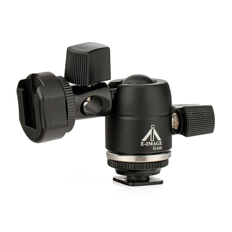 E-image EI-A09 Sujetador Para Flash o Foco Led y paraguas Con Ballhead 5