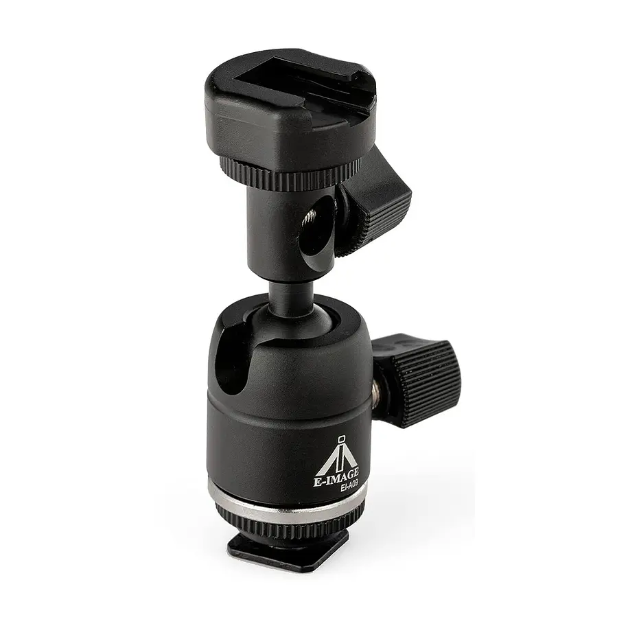 E-image EI-A09 Sujetador Para Flash o Foco Led y paraguas Con Ballhead 6