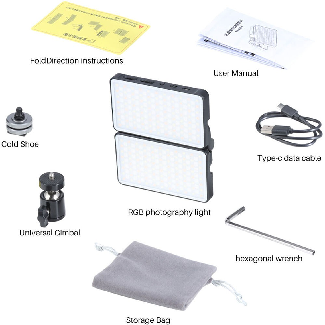 Vijim R316 Lámpara Led Plegable y Extendible Horizontal o Verticalmente 10