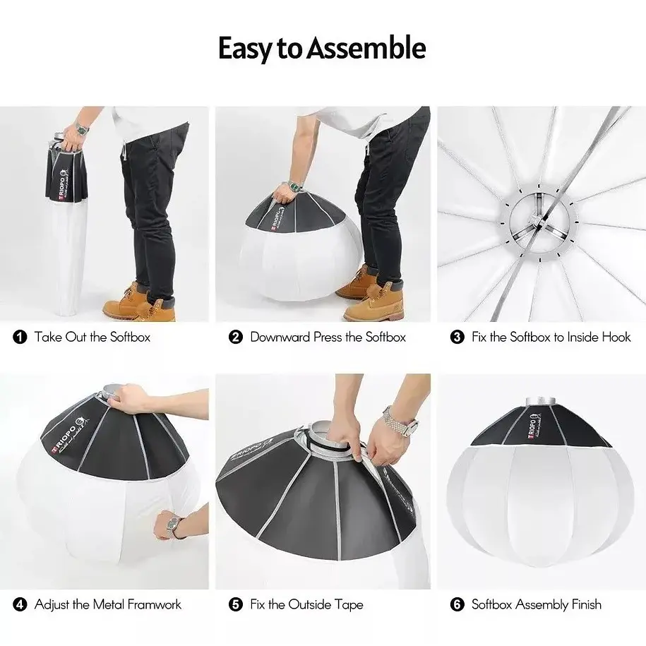 Triopo KQ65 Softbox Tipo Lantern 65cm Montura Bowens 2