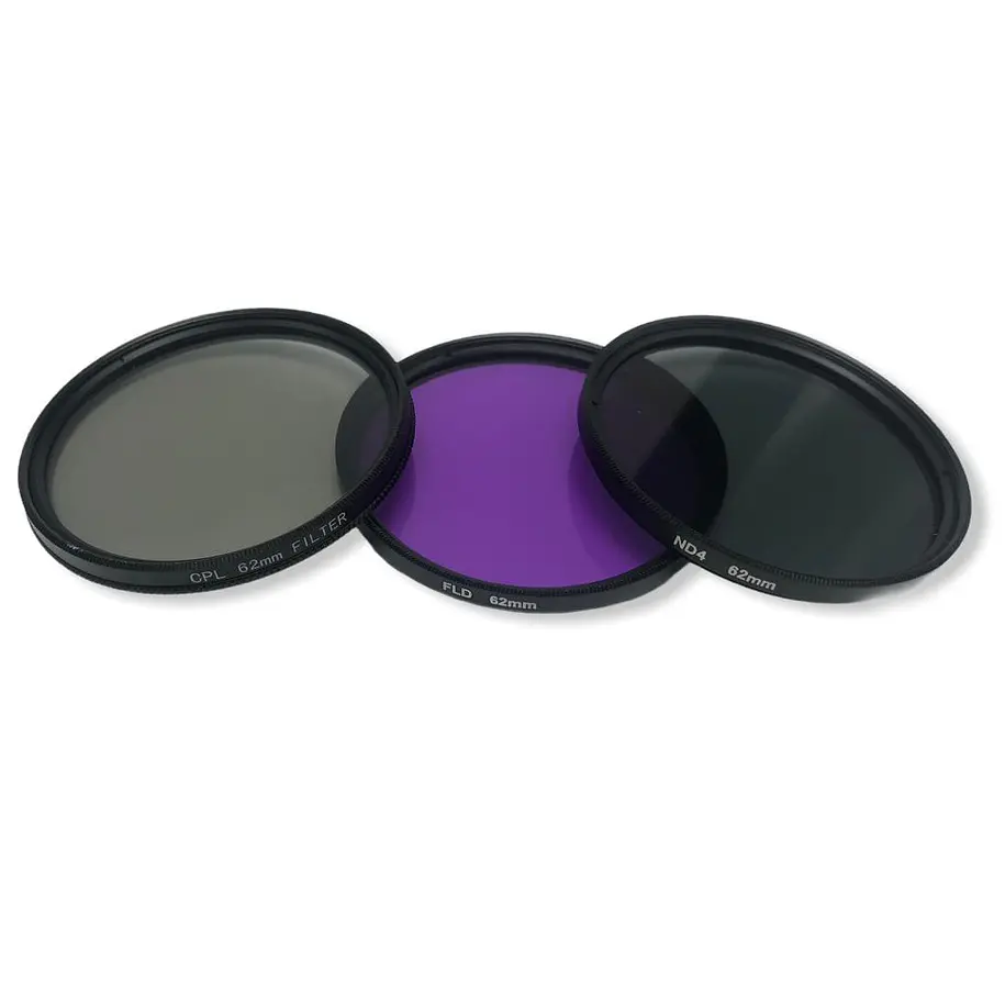 Fancier Set 3 Filtros 62mm Polarizador CLP, ND4, UV 1