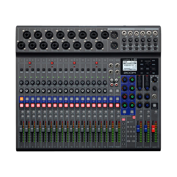 Zoom L-20 Livetrak Consola Digital de Audio Profesional 20 Entradas 12