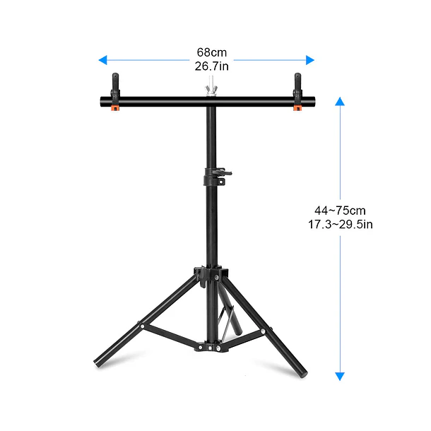 Fancier Mini Soporte de Fondos Para Fondos de PVC  68x68 Con Dos Pinzas 6