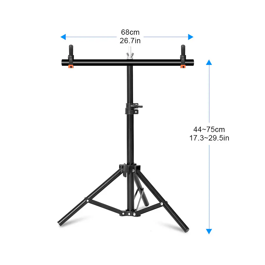 Fancier Mini Soporte de Fondos Para Fondos de PVC  68x68 Con Dos Pinzas 6