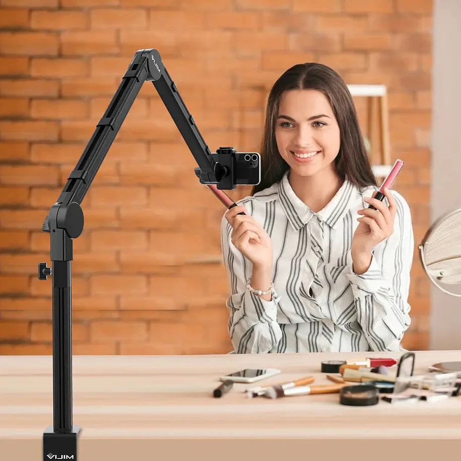 Vijim LS24 Brazo Multifuncional de Escritorio Para Cámara, Luz, Teléfonos o Accesorios 16