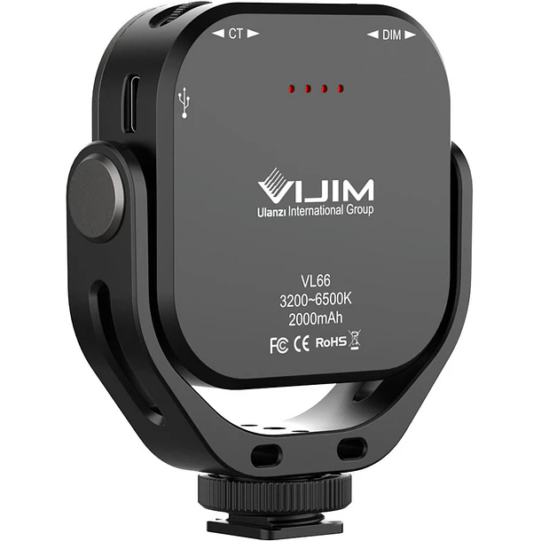 Vijim VL66 Luz Led Pequeña Rota en 360° 3200-6500K 5