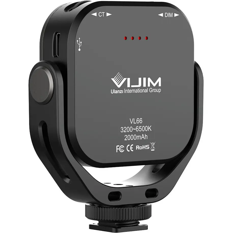 Vijim VL66 Luz Led Pequeña Rota en 360° 3200-6500K 5