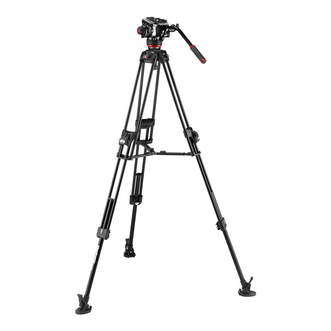 Manfrotto 504X Cabezal de video fluido y trípode de aluminio 645 FAST con esparcidor de nivel medio 3