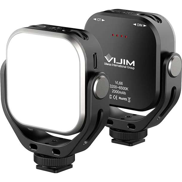 Vijim VL66 Luz Led Pequeña Rota en 360° 3200-6500K 7