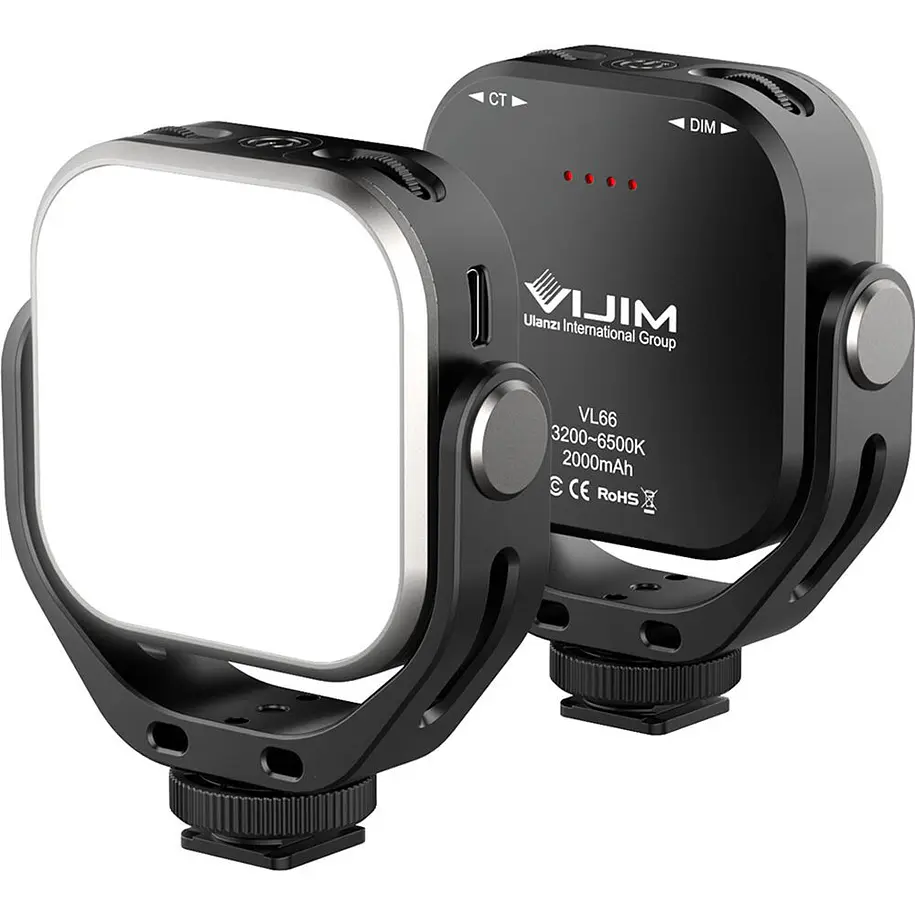 Vijim VL66 Luz Led Pequeña Rota en 360° 3200-6500K 7