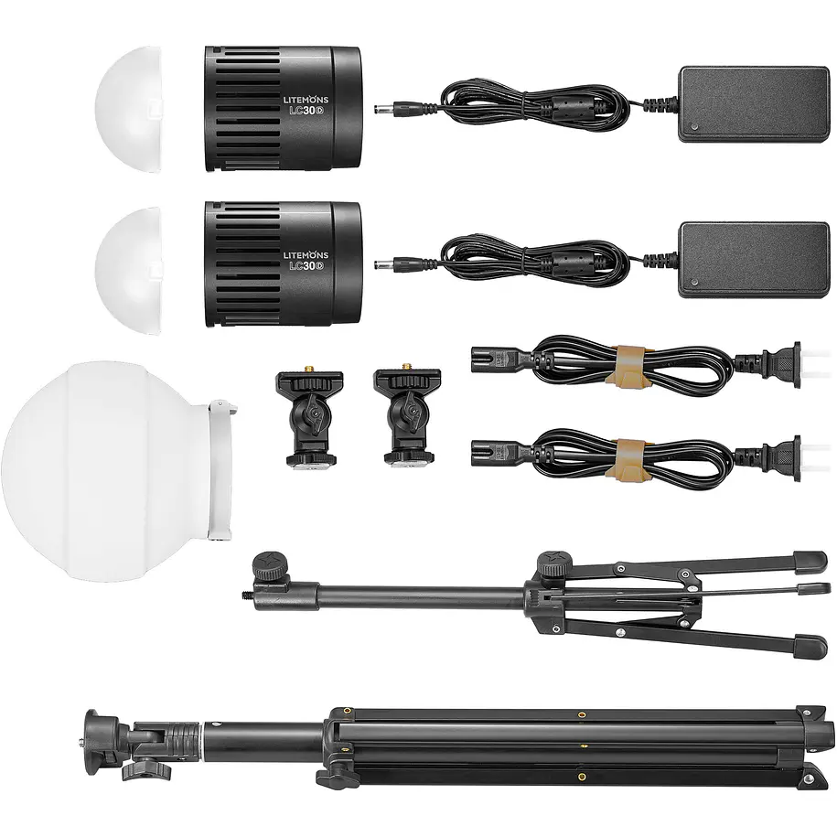 Godox LC30D-K2 Kit de 2 Luces Mini LED Para Bodegones o Foto de Productos 1