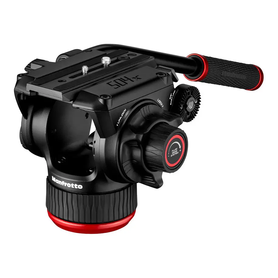 Manfrotto 504X Cabezal de video fluido y trípode de aluminio 645 FAST con esparcidor de nivel medio 9