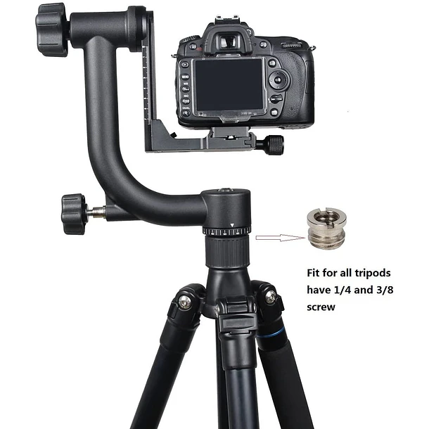Fancier Cabezal Gimbal Soporta 14 kg Ideal Para Lentes Grandes 3