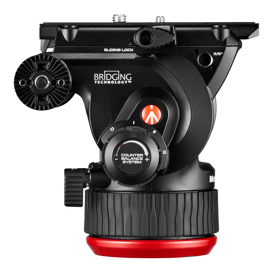 Manfrotto 504X Cabezal de video fluido y trípode de aluminio 645 FAST con esparcidor de nivel medio 13