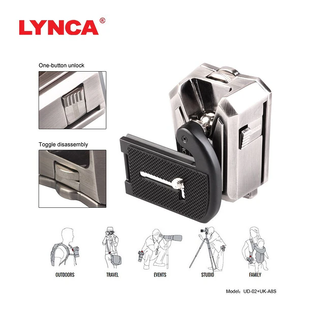Lynca UDK-11D Cinturón Para Cámara y Accesorios 5