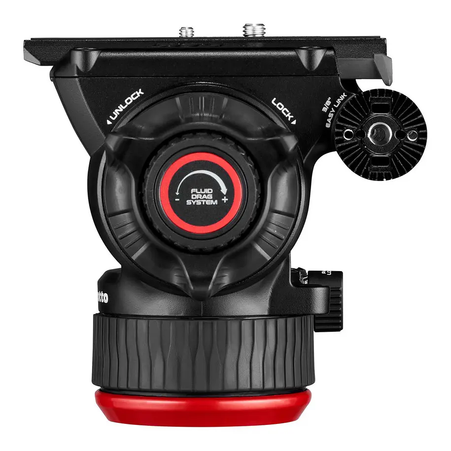 Manfrotto 504X Cabezal de video fluido y trípode de aluminio 645 FAST con esparcidor de nivel medio 14