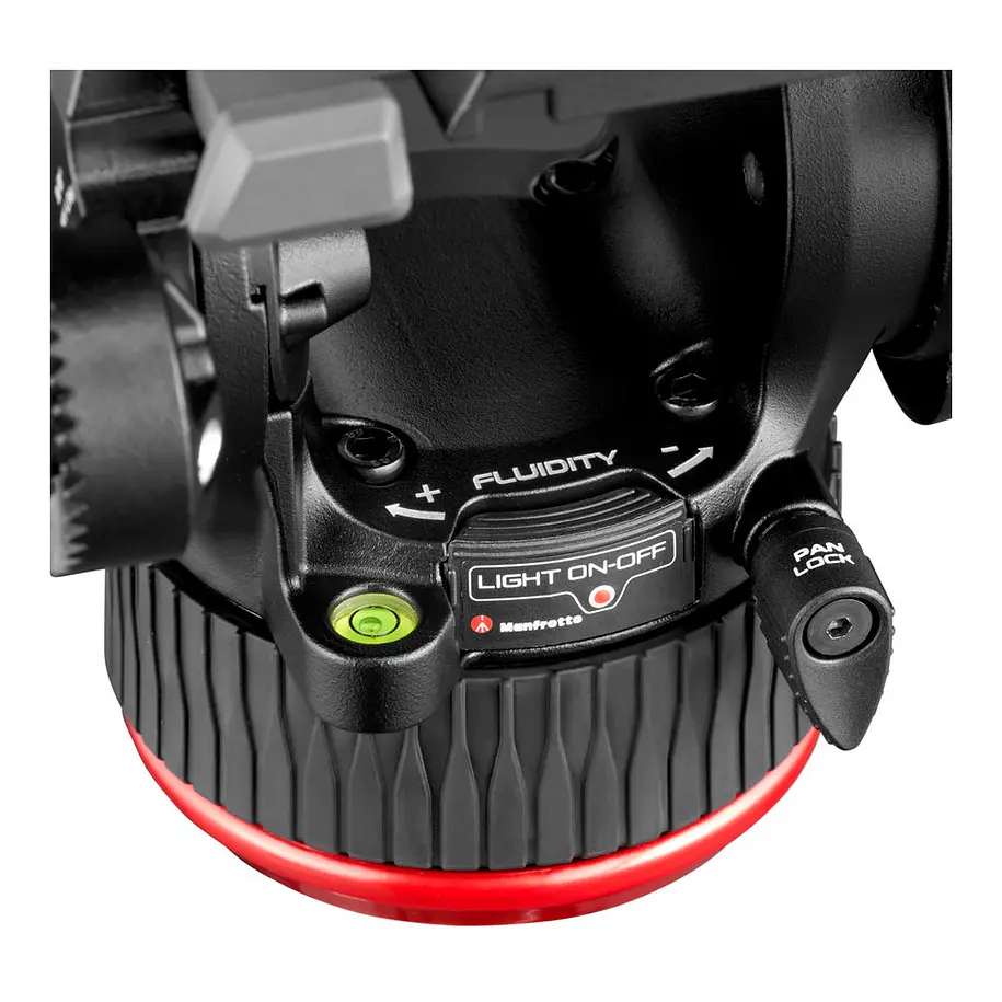 Manfrotto 504X Cabezal de video fluido y trípode de aluminio 645 FAST con esparcidor de nivel medio 15
