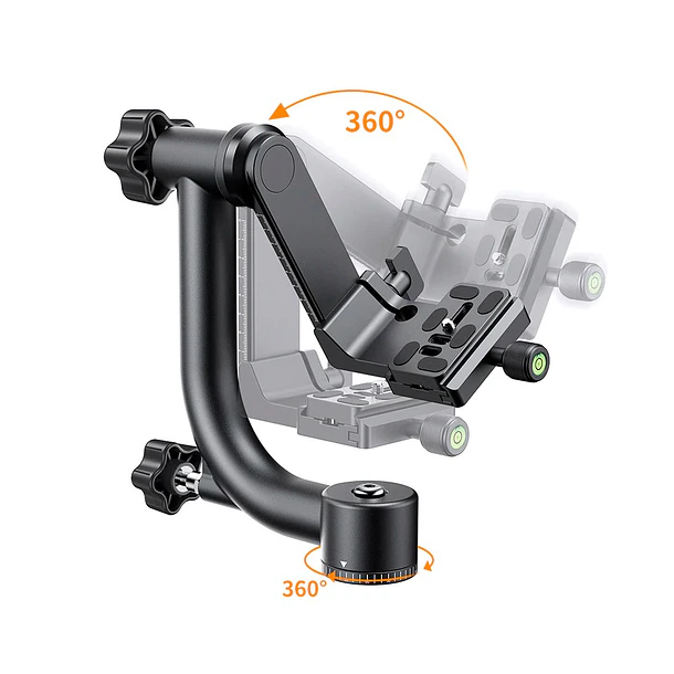 Fancier Cabezal Gimbal Soporta 14 kg Ideal Para Lentes Grandes 9
