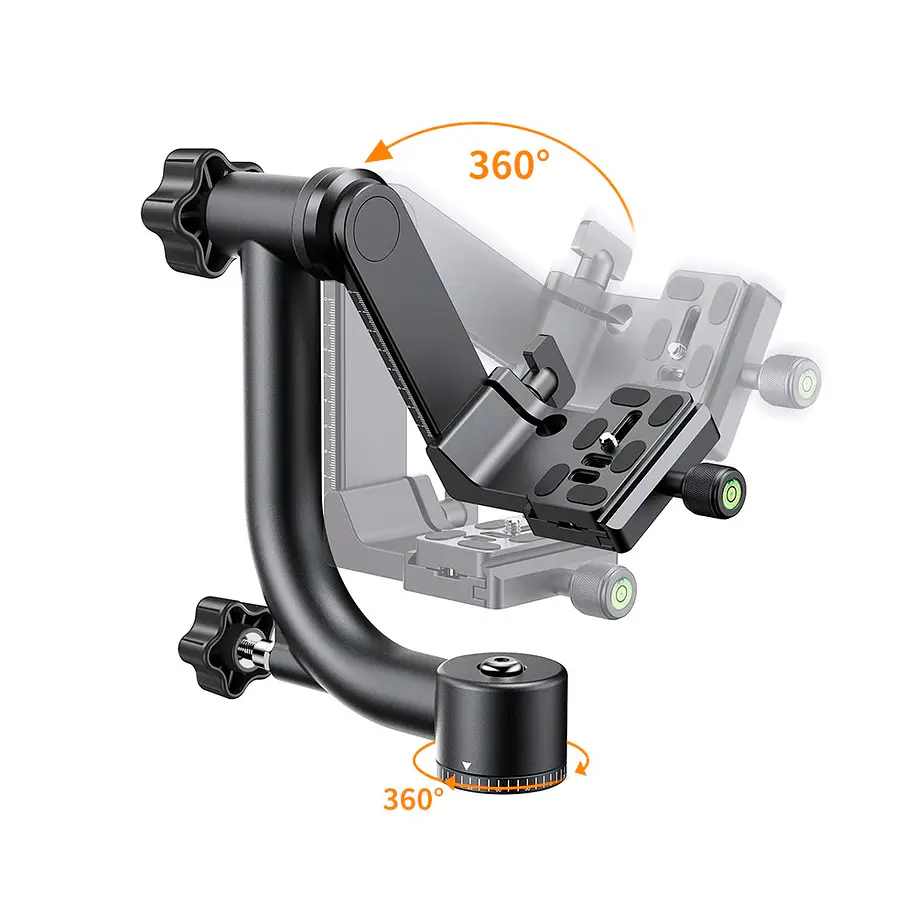 Fancier Cabezal Gimbal Soporta 14 kg Ideal Para Lentes Grandes 9