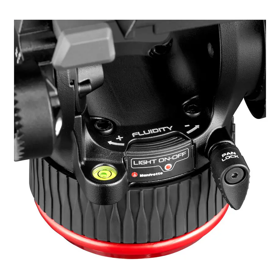 Manfrotto 504X Cabezal de video fluido y trípode de aluminio 645 FAST con esparcidor de nivel medio 16