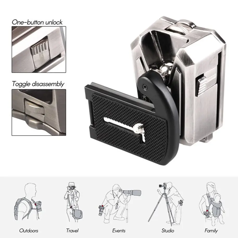 Lynca UDK-22S Cinturón Doble Para Cámara y Accesorios 4
