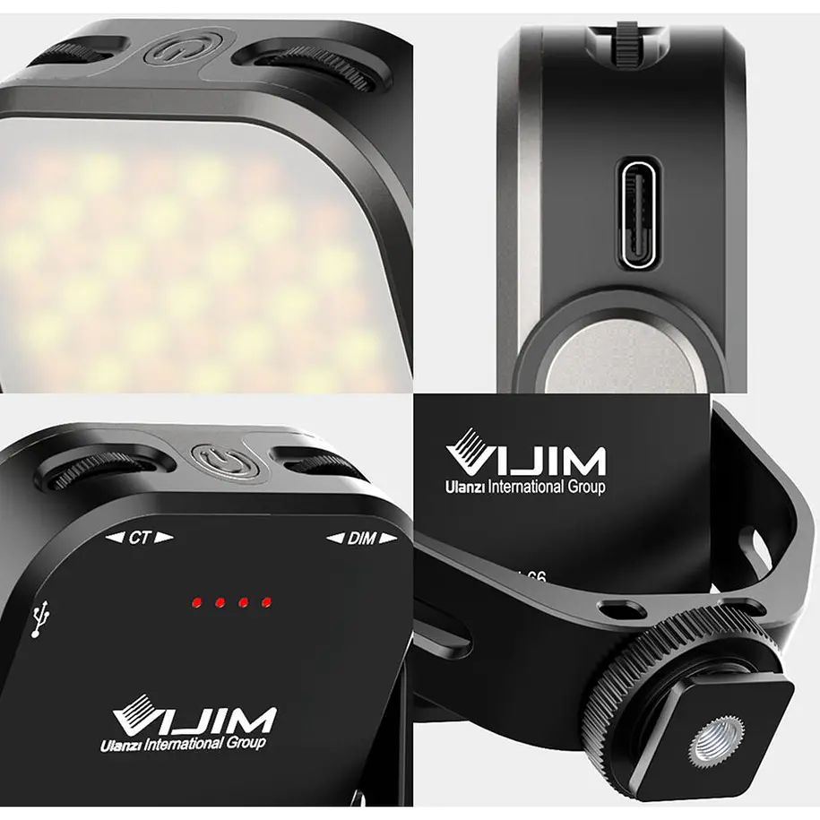 Vijim VL66 Luz Led Pequeña Rota en 360° 3200-6500K 17