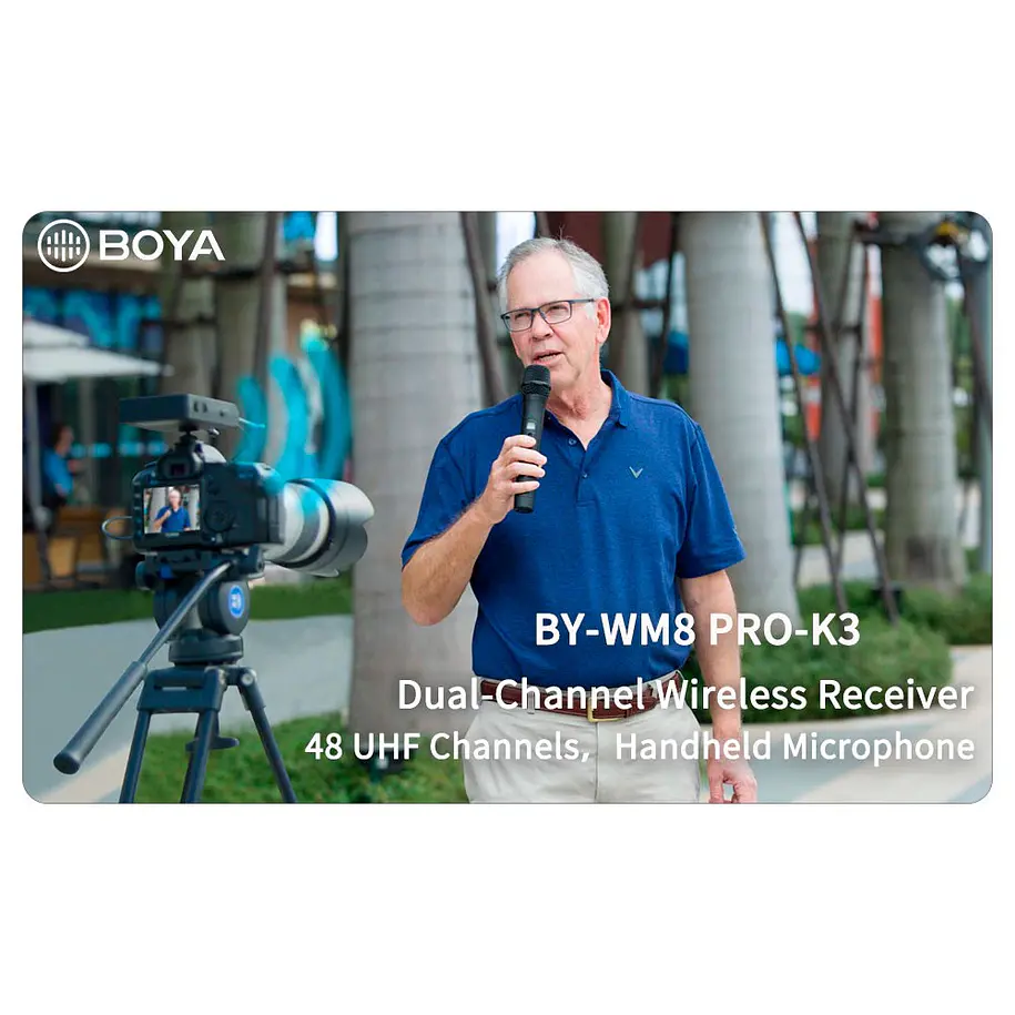 Boya BY-WM8 Pro-K3 Micrófono Inalámbrico de Mano 5