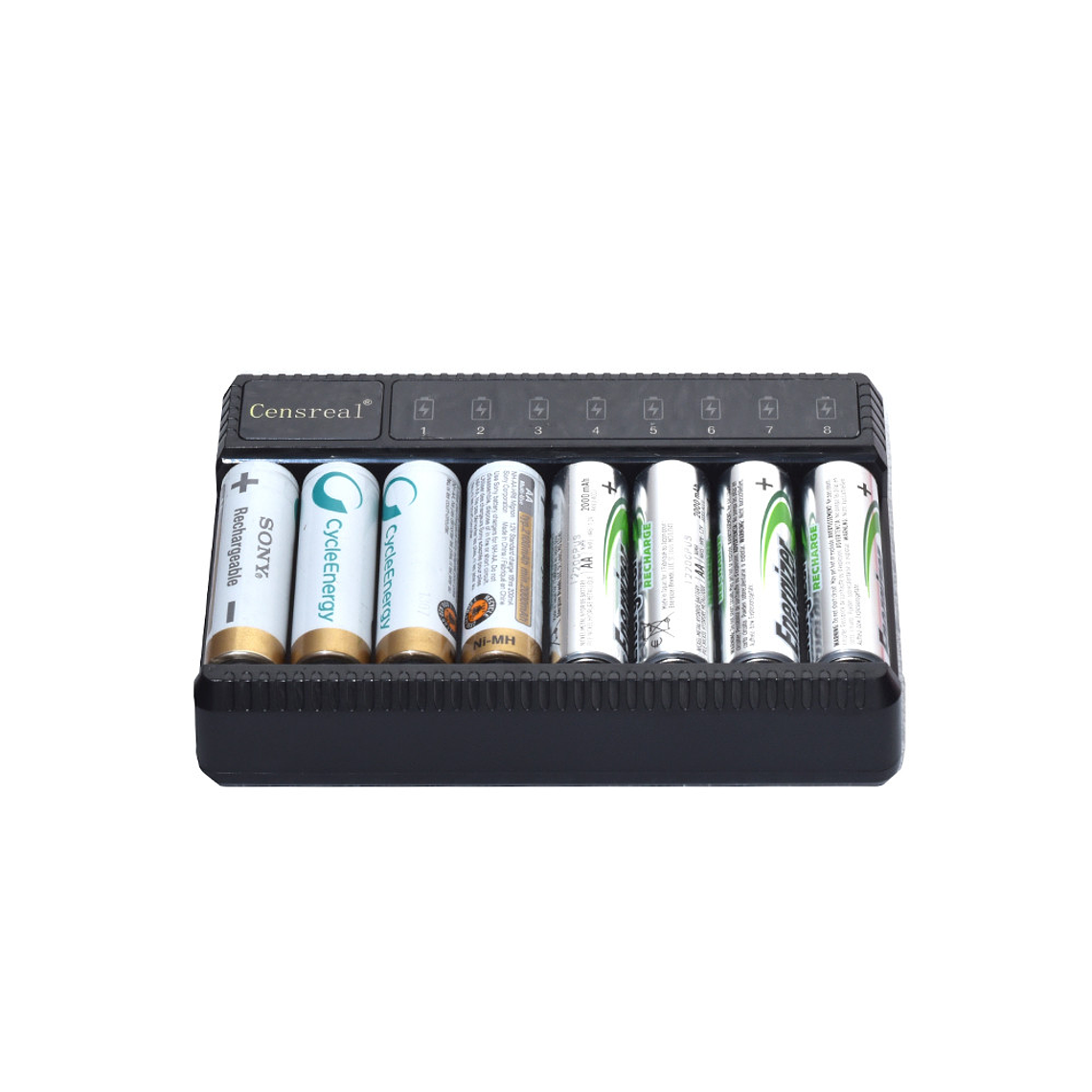 Iluminus Cargador de 8 Pilas AA y AAA 2