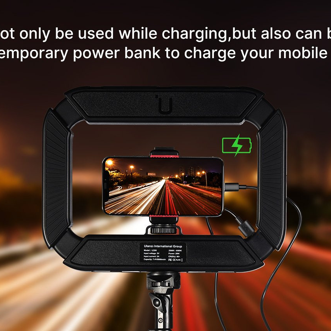 Ulanzi U200 Lámpara de Leds Anillo Rectangular 5