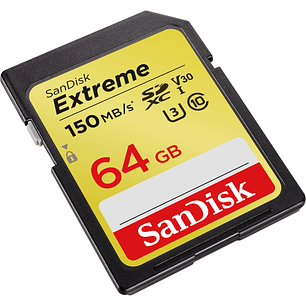 Sandisk Memoria 64GB Extreme SDXC 150mb/s