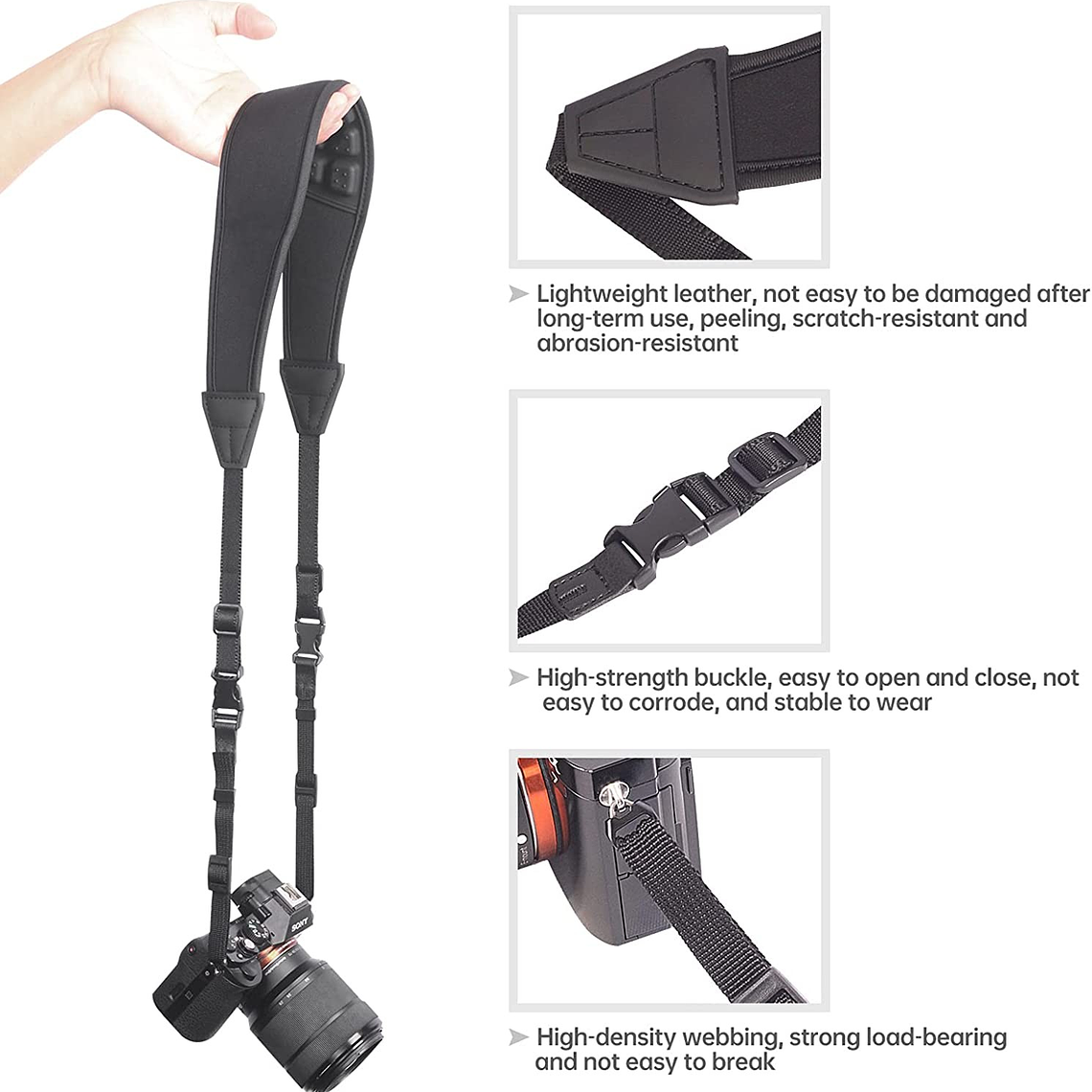 Lensgo sf8 Correa de Silicona Con Broches Desmontable 5