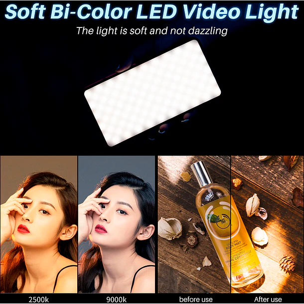 Ulanzi VL200 Lámpara de Leds Bicolor Para Cámara 11