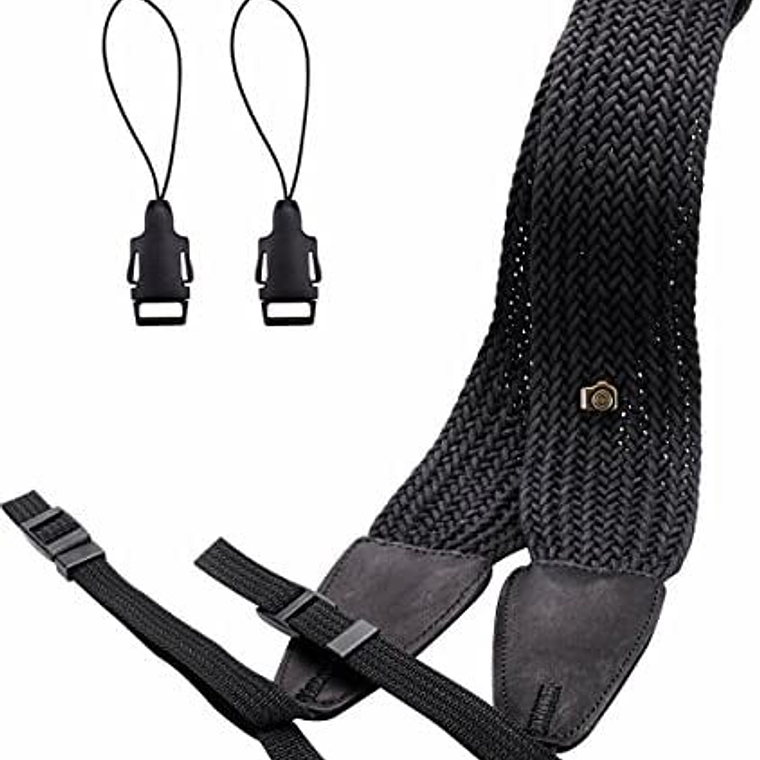 Lynca LS-03K Correa Para Cámaras Tejida Negra 4