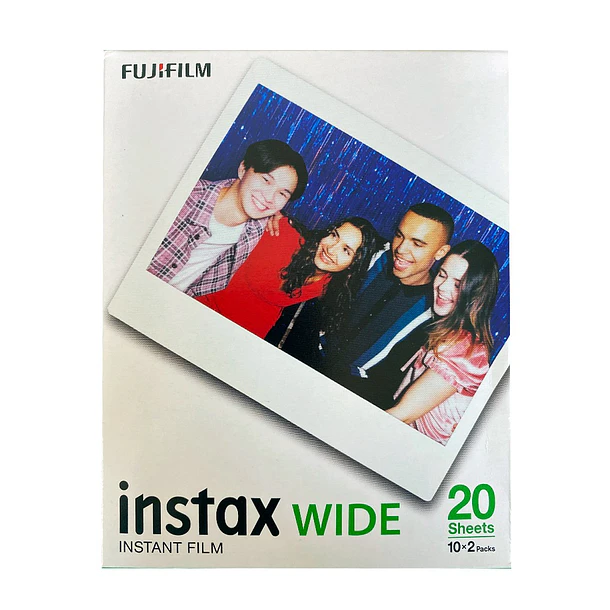 Fujifilm -Instax Wide Papel para Fotos Cámara Instantánea 20 unidades 4