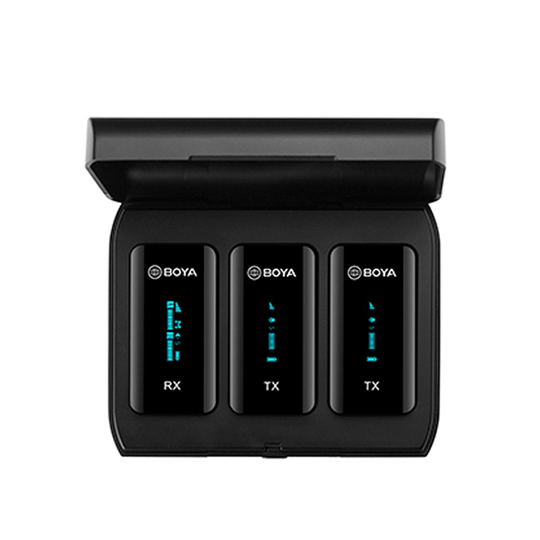 Boya BY-XM6-K2 Kit de Micrófono Doble Inalámbrico Compacto con estuche de carga 1