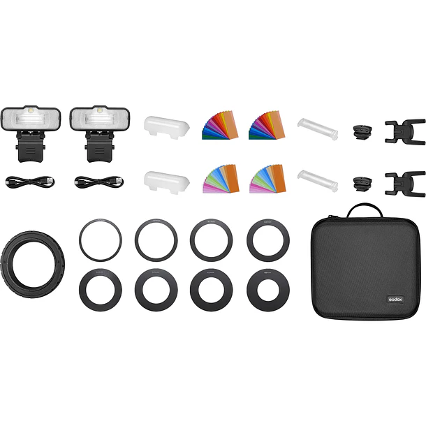Godox MF12-K2 Macro Flash Kit Doble Con Accesorios 6