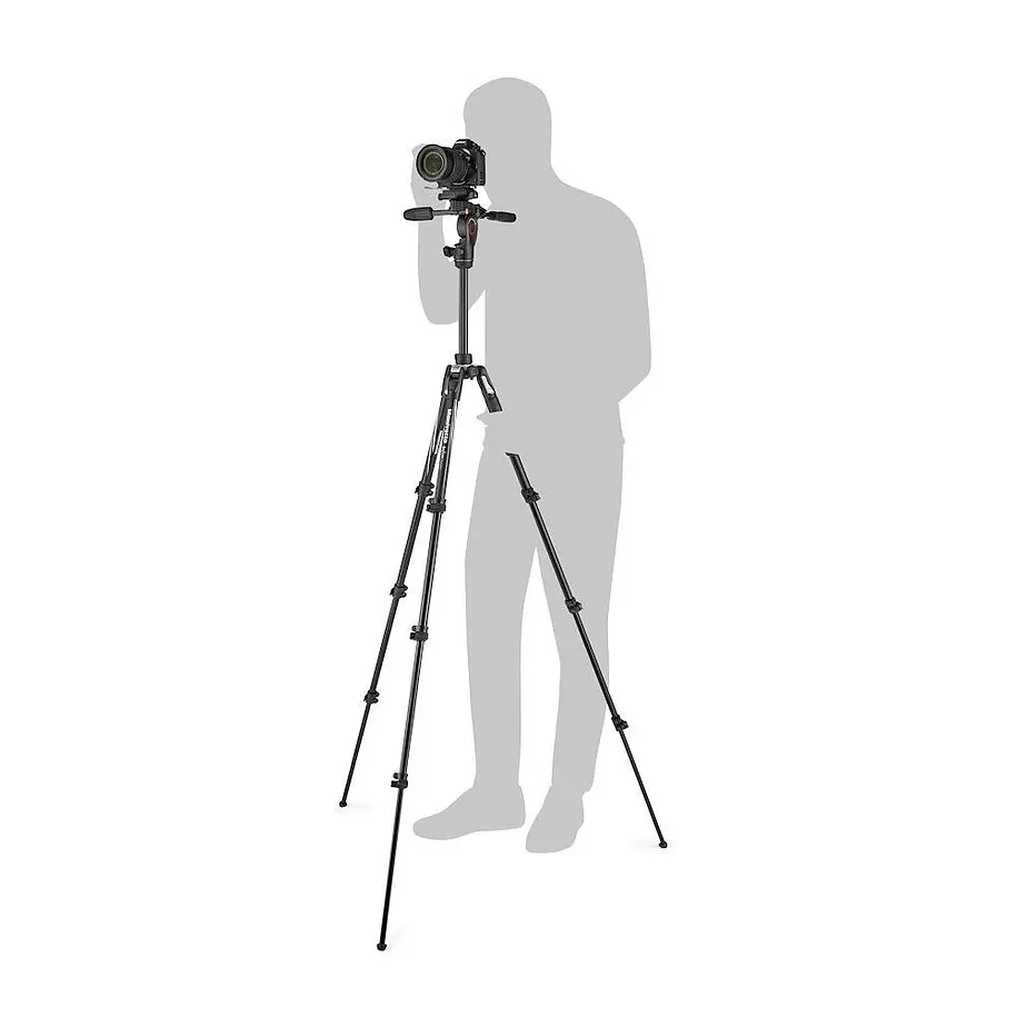 Manfrotto Mkbfrla4bk-3w Trípode Para Fotografía y Video Con Cabezal Fluido 2