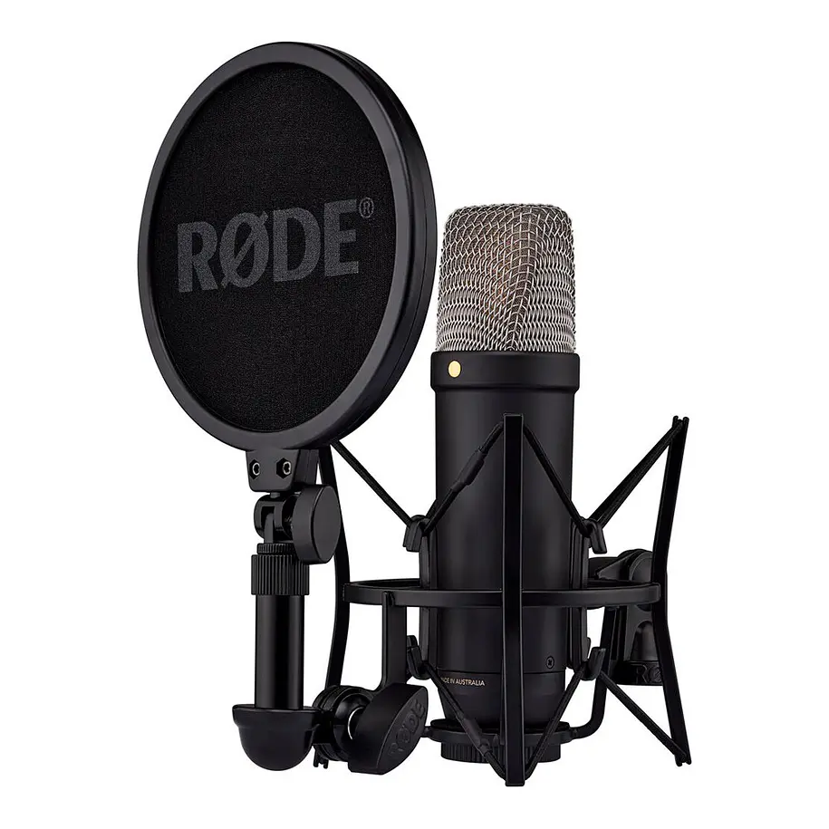 RODE NT1 Micrófono XLR/USB de condensador cardioide de diafragma grande (negro) 5th Generation 1
