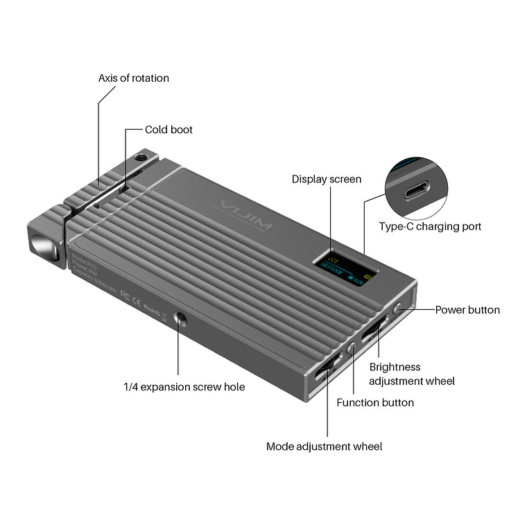 Vijim R70 Lámpara de Leds Con Brazo Articulado 22