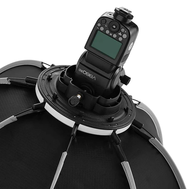 Triopo KX 90cm Softbox Para Flash Speedlight Redondo o Rectangular Con Soporte 9