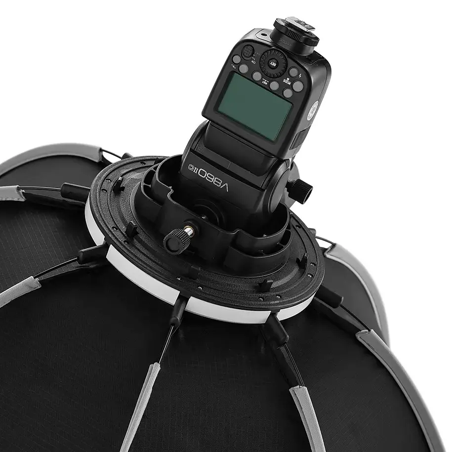 Triopo KX 90cm Softbox Para Flash Speedlight Redondo o Rectangular Con Soporte 9