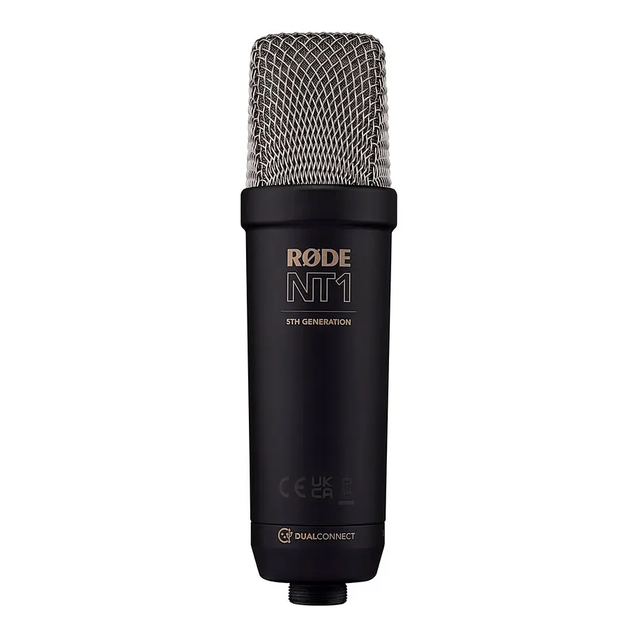 RODE NT1 Micrófono XLR/USB de condensador cardioide de diafragma grande (negro) 5th Generation 8