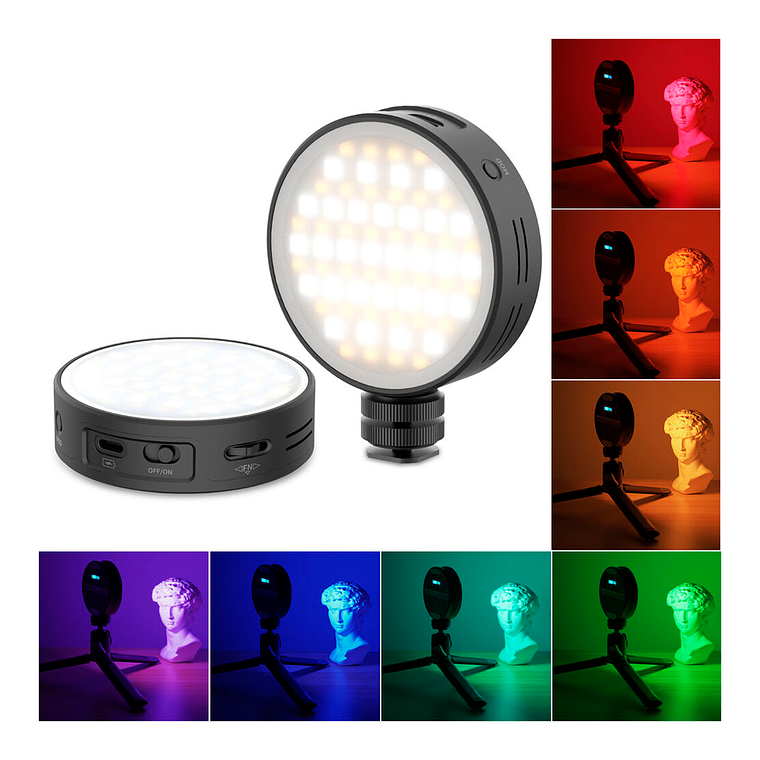 Ulanzi R66 Lámpara de Leds Circular RGB Portátil Con Batería Interna 9