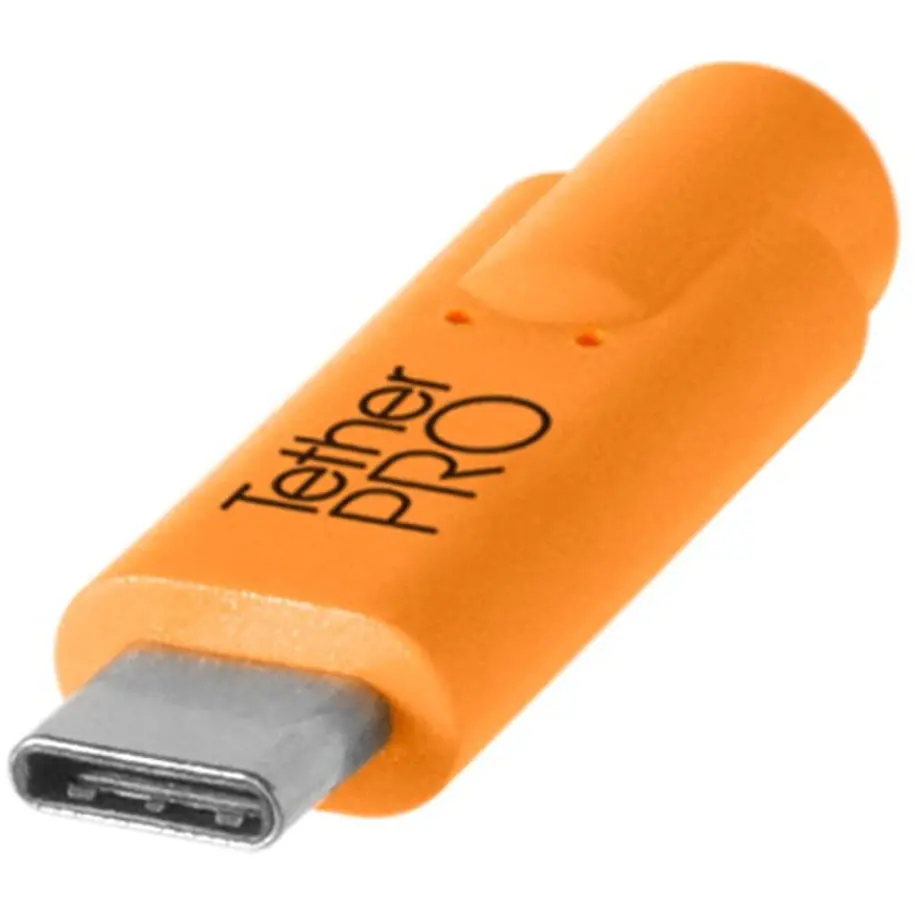 Tether Tools CUC2415-ORG cable USB C A Mini B 5 pin 4.60mts 2