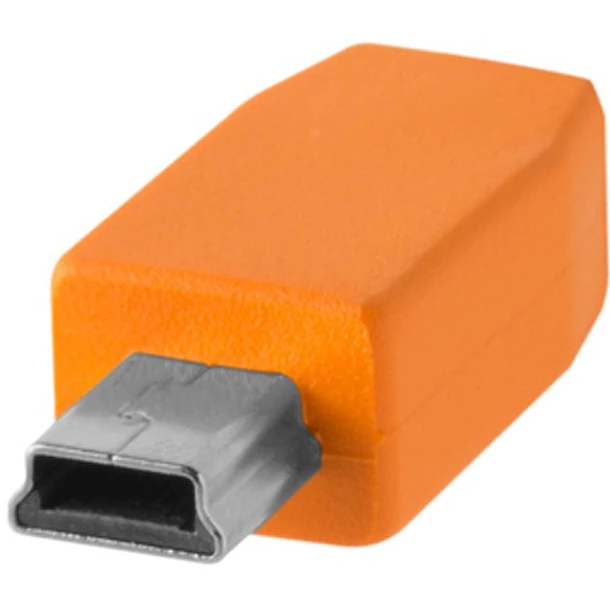 Tether Tools CUC2415-ORG cable USB C A Mini B 5 pin 4.60mts 3